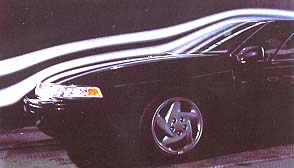 Subaru SVX in a wind tunnel showing aerodynamic shape