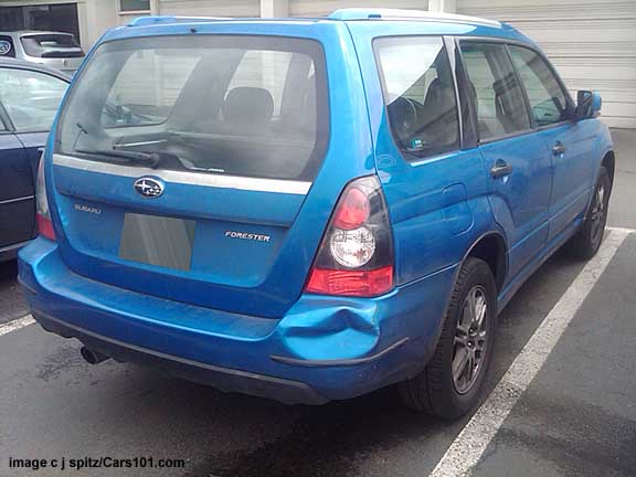 subaru forester with a bumped in corner