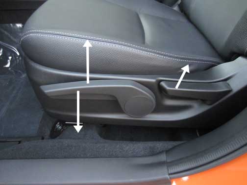 crosstrek front seat is manually height adjustable