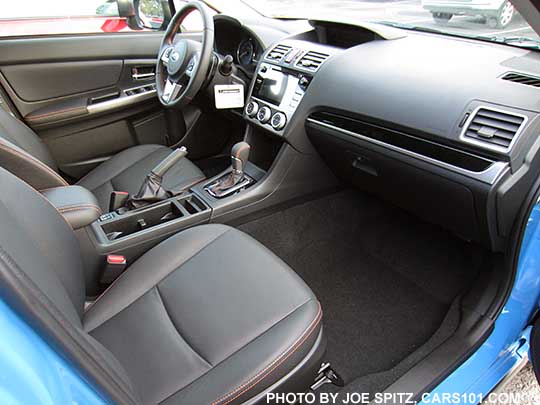 front dash view 2016 Subaru Cfront dash view 2016 Subaru Crosstrek Limited gloss black dash trim. Black leather shown
