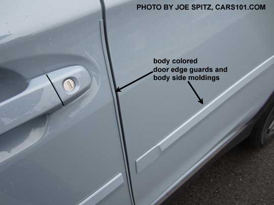 2018 Subaru Crosstrek optional door edge guards, body colored. Minimize door edge chips. all 4 doors.