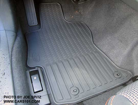2018 Subaru Crosstrek all weather rubber floor mats, optional, set of 4, driver's shown