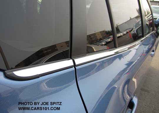 2018 Subaru Crosstrek Limited bright lower window trim (2.0i and Premium have black rubber trim)