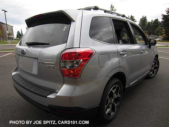 2016 Subaru Forester 2.0XT Touring rear view, ice silver shown