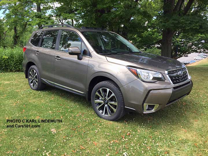 2017 Forester Touring with Sepia Bronze Metallic color. 2.0XT model shown. Photo by Karl Lindemuth at Van Bortel Subaru
