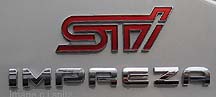 STI logo on rear gate