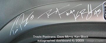 2009 WRX signed by Travis Pastrana, Dave Mirra and Ken Block