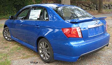 rear view of 2009 WRX Premium 4 door sedan