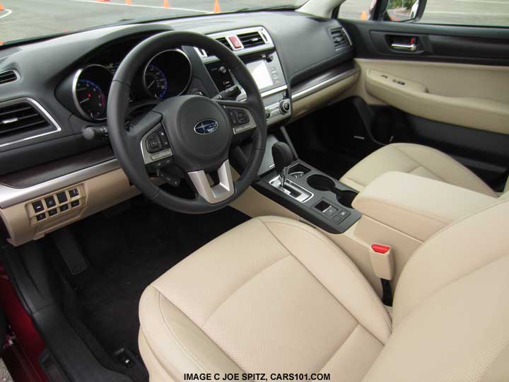 2015 Subaru Legacy Limited interior, warm ivory shown