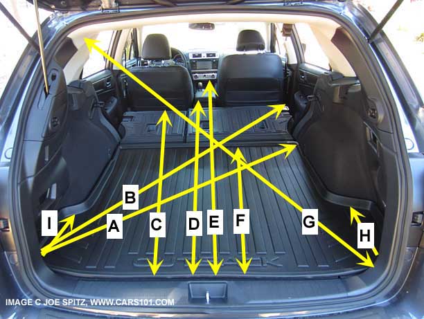 subaru outback ceiling net