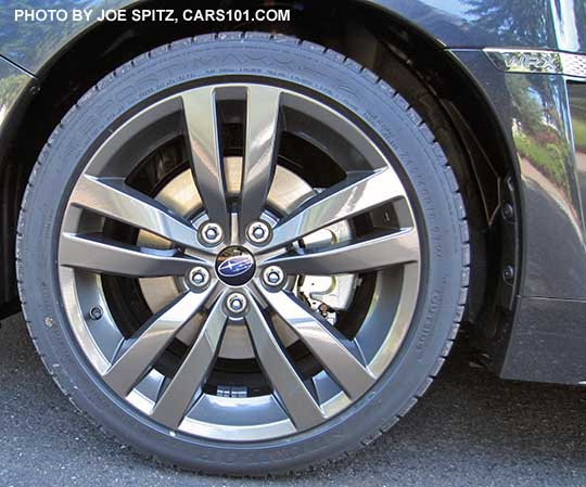 2017 Subaru WRX 18" gray 5 split spoke alloy wheel